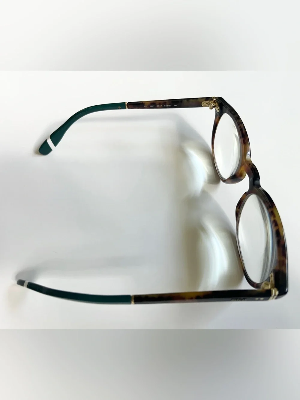 Polo Ralph Lauren Men Eyeglass Frames Shiny Brown Tortoise Shell Green PH2267